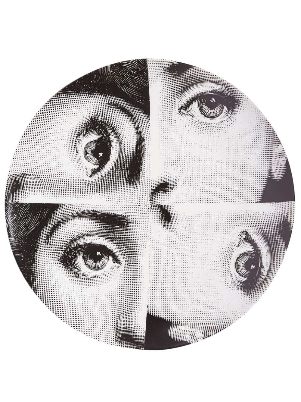 Fornasetti Tema e Variazioni n.244 Wandteller - Schwarz von Fornasetti