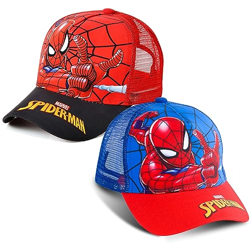 2 Stück Spider Baseball Kappe, Spider Baseball Cap Kinder, Verstellbar Spider Cap, Spider Sport Cap, Sonnenhut Geschenk für Jungen Mädchen, UV Schutz Kappe von Forninc