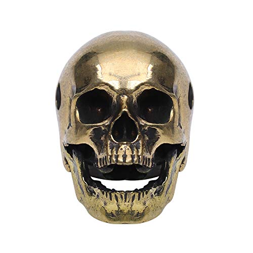 Forobb Skull Bead Charm Anh盲nger f眉r Halskette Armband Messing Handarbeit Gothic Rock Punk Diablo Biker Retro [Premium 60004] - S von Forobb