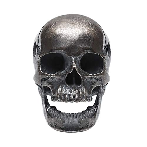 Forobb Totenkopf Bead Charm Anh盲nger f眉r Halskette Armband 925 Sterling Silber Handarbeit Gothic Rock Punk Diablo Biker Retro [Premium 60002]- XXL von Forobb