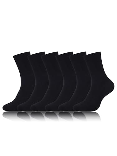 Forony Herrensocken, gerippt, gerippt, gekämmte Baumwolle, geruchshemmend, Größe 42-47, Night Black, 8-13 Forony Herrensocken, gerippt, gerippt, gekämmte Baumwolle, geruchshemmend, Größe 42-47, Night Black, 8-13 von Forony