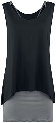 Black Premium by EMP Two in One Dress Frauen Kurzes Kleid schwarz/Charcoal XL von Forplay