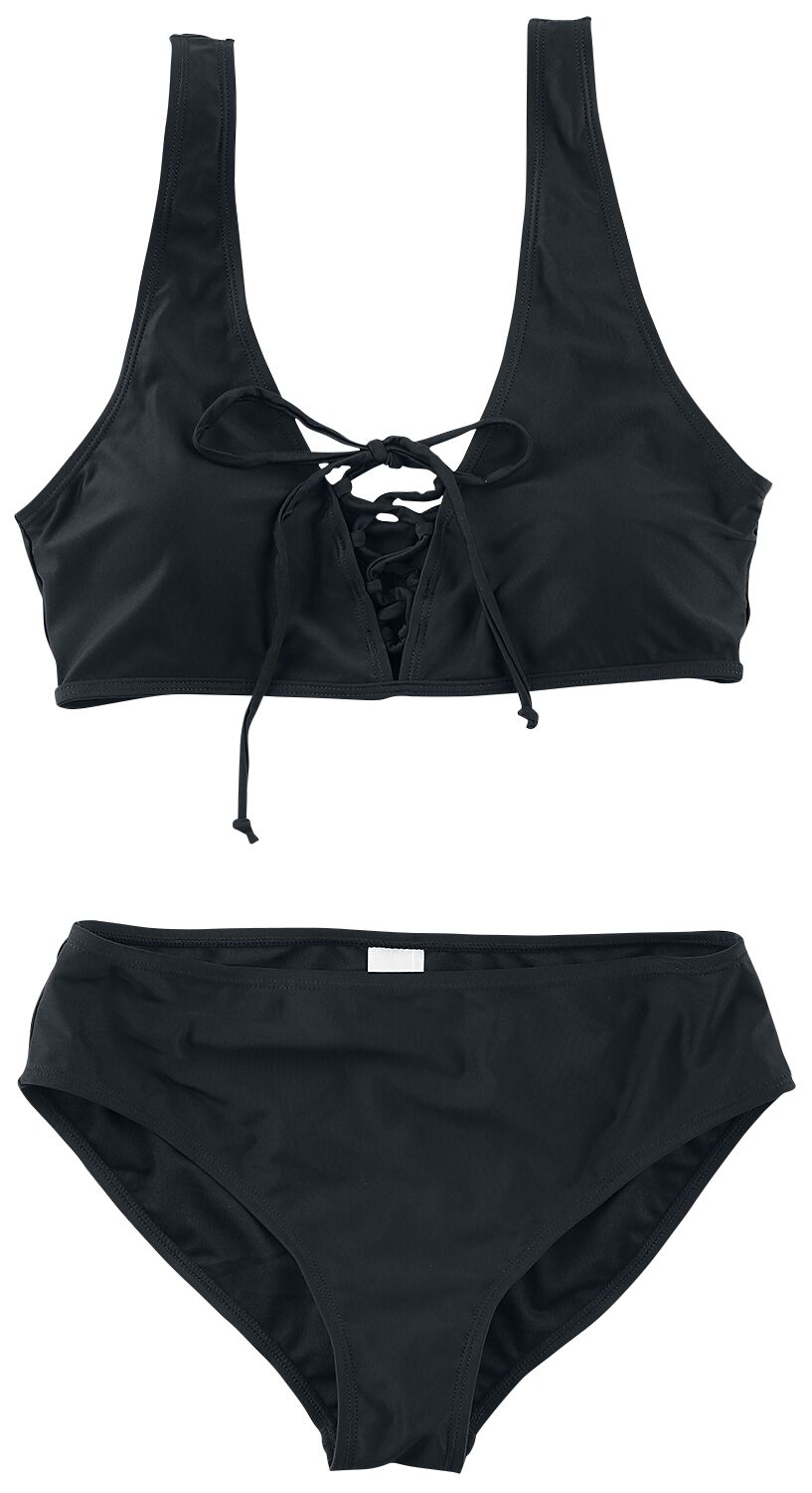 Forplay Badeanzug - Front Laced Bikini - XS bis XL - für Damen - Größe XS - schwarz von Forplay