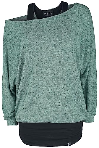 Forplay Billie Frauen Langarmshirt schwarz/Mint L von Forplay