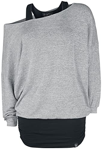 Forplay Billie Frauen Langarmshirt schwarz/grau S von Forplay