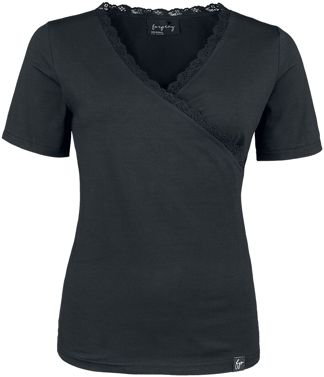 Forplay Brie T-Shirt schwarz in S von Forplay
