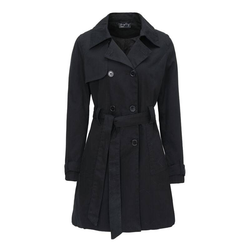 Forplay Cotton Trenchcoat Kurzmantel schwarz in S von Forplay