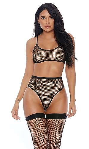 Forplay Damen Caught Me Started Cami Lingerie Set Dessous, schwarz, M von Forplay