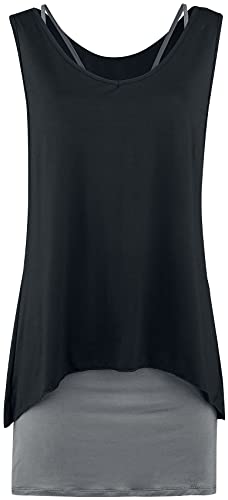 Forplay Damen schwarz-graues Kleid im Double-Layer-Look 3XL von Forplay