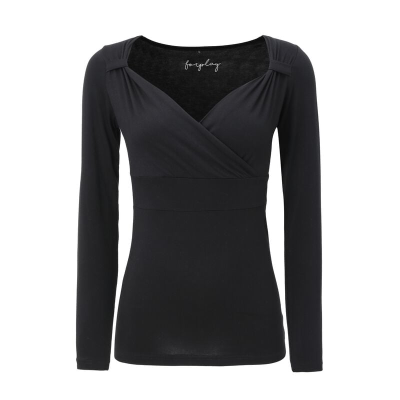 Forplay Fashion V-Top long Langarmshirt schwarz in S Forplay Fashion V-Top long Langarmshirt schwarz in S von Forplay