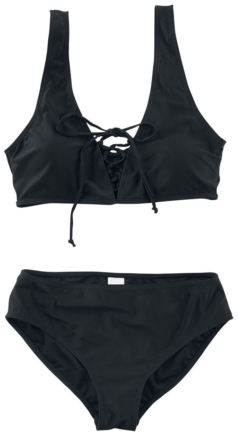Forplay Front Laced Bikini Badeanzug schwarz in XS von Forplay