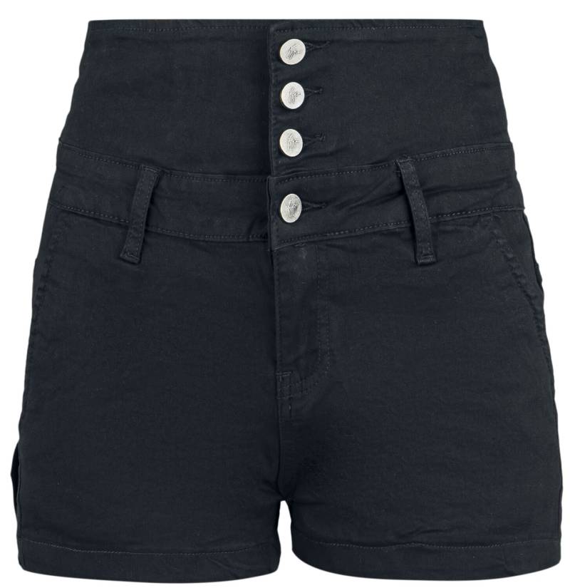 Forplay Hotpant - High Waist Denim Hot Pant - 29 bis 40 - für Damen - Größe 36 - schwarz von Forplay