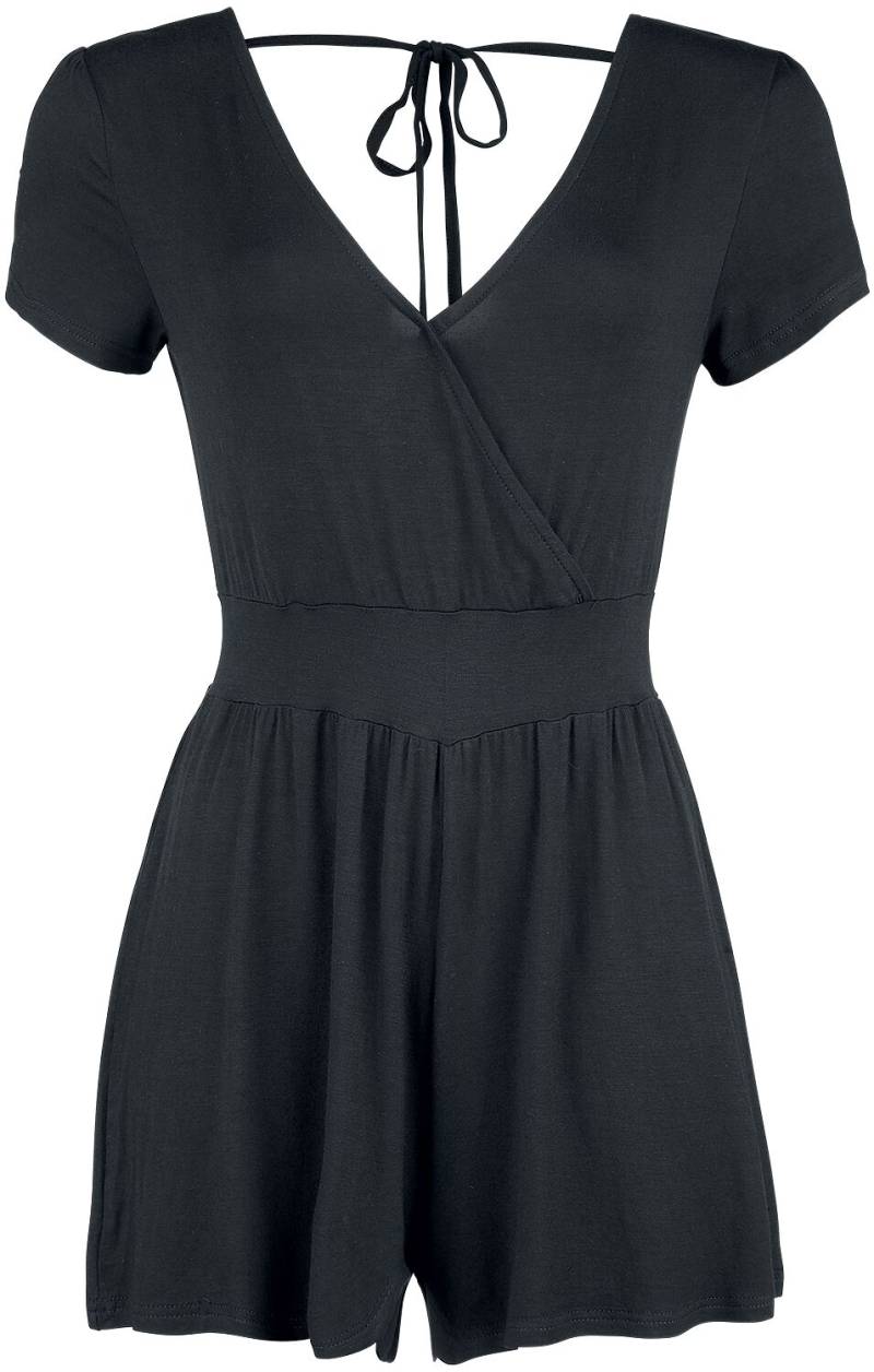 Forplay Jumpsuit - Overlay Back Knotted Short Jump Suit - XS bis XL - für Damen - Größe M - schwarz von Forplay
