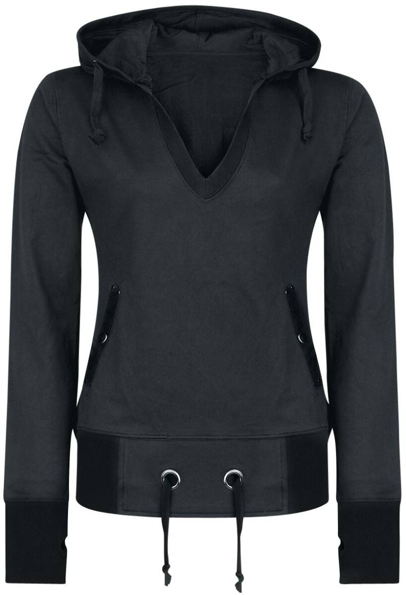 Forplay Kapuzenpullover - Patched Hoodie - S bis XL - für Damen - Größe XL - schwarz von Forplay