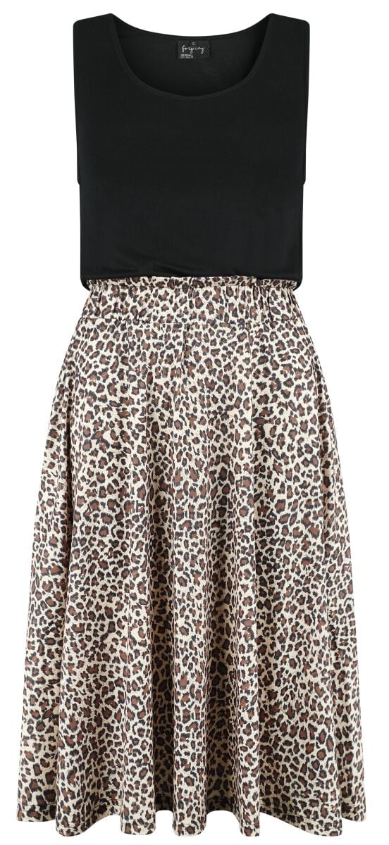 Forplay Kleid knielang - MAY - S bis XXL - für Damen - Größe XXL - schwarz/braun von Forplay