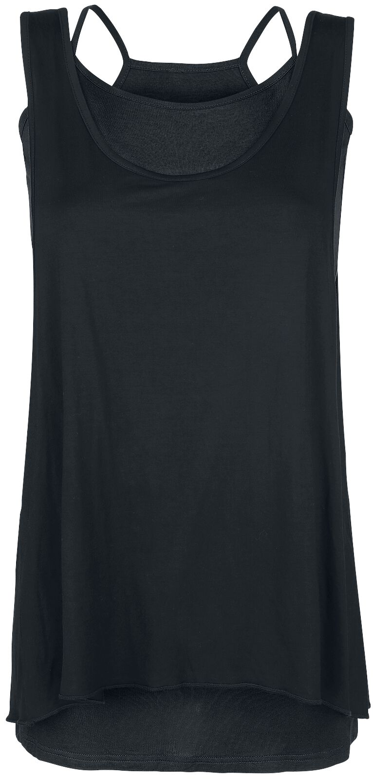 Forplay Kurzes Kleid - Two in One Dress - S bis 5XL - für Damen - Größe 3XL - schwarz von Forplay