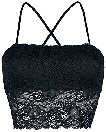 Forplay Laced Top Bandeau Frauen Top schwarz S 90% Polyamid, 10% Elasthan Basics von Forplay