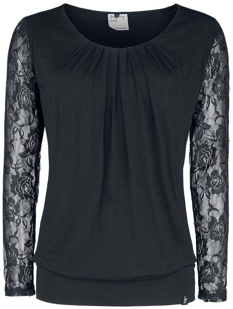 Forplay Langarmshirt - Debby - S bis XXL - für Damen - Größe XXL - schwarz von Forplay