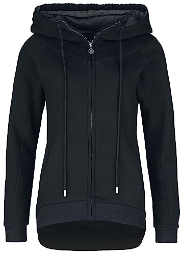 Forplay RED by EMP Zip-Up Longjacket Frauen Kapuzenjacke schwarz S 60% Baumwolle, 40% Polyester Casual Wear von Forplay