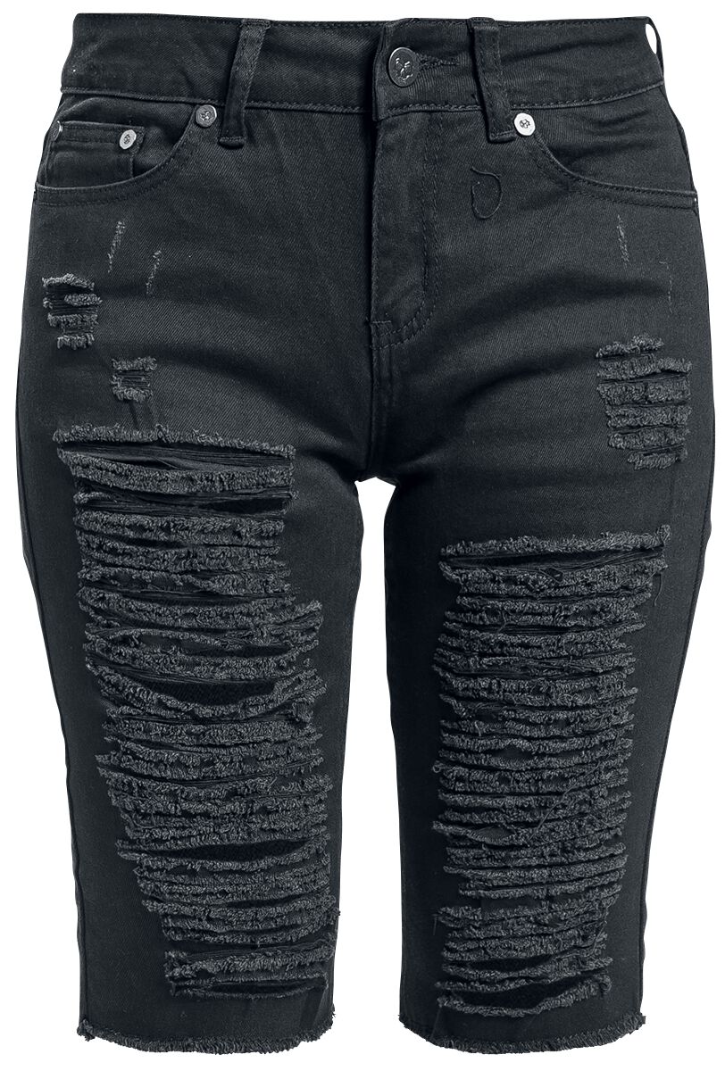 Forplay Short - Destroyed Shorts - 27 bis 34 - für Damen - Größe 32 - schwarz von Forplay