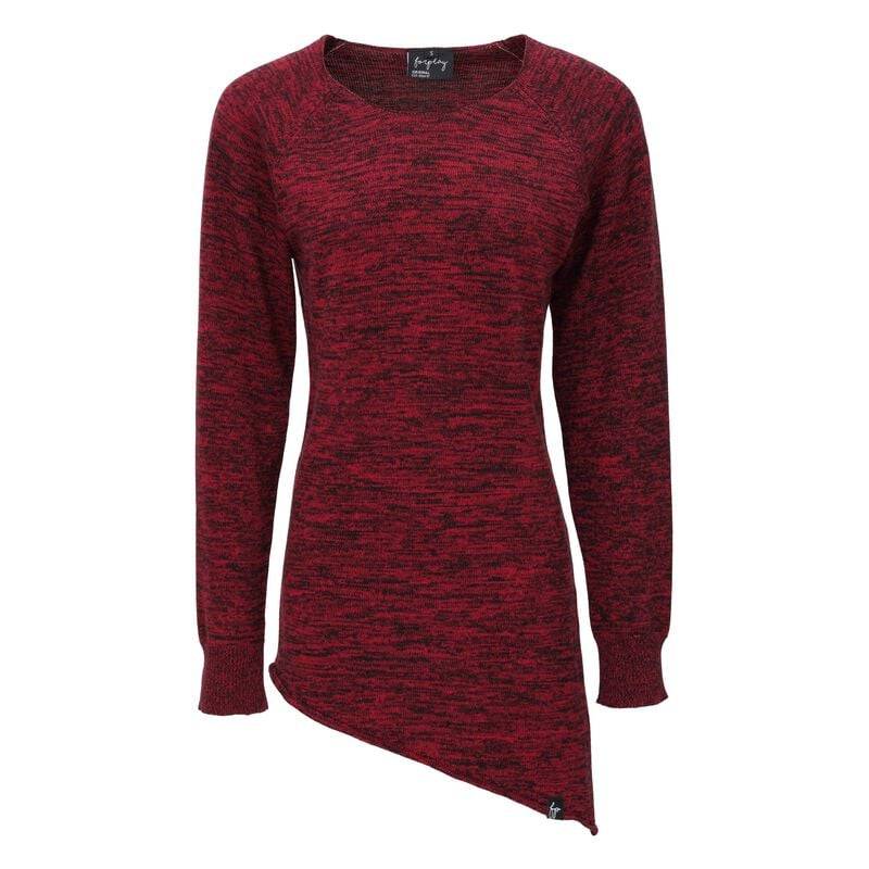 Forplay Strickpullover - FIORETTA - S bis XXL - für Damen - Größe XXL - schwarz/rot von Forplay