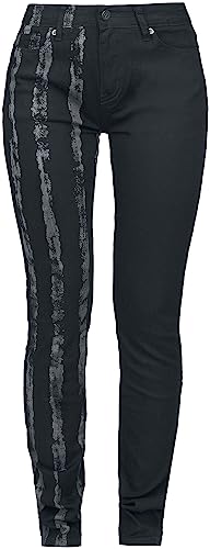 Forplay Striped Leg Stretch Denim Frauen Jeans schwarz W27L32 98% Baumwolle, 2% Elasthan Basics von Forplay