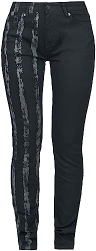 Forplay Striped Leg Stretch Denim Frauen Jeans schwarz W29L34 98% Baumwolle, 2% Elasthan Basics von Forplay