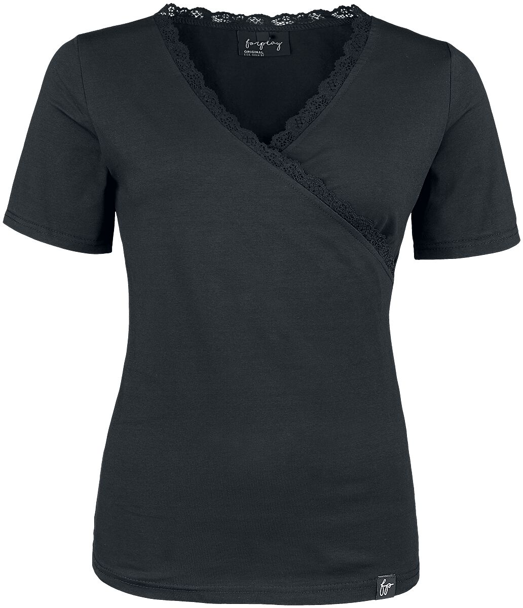 Forplay T-Shirt - Brie - S bis XXL - für Damen - Größe L - schwarz von Forplay