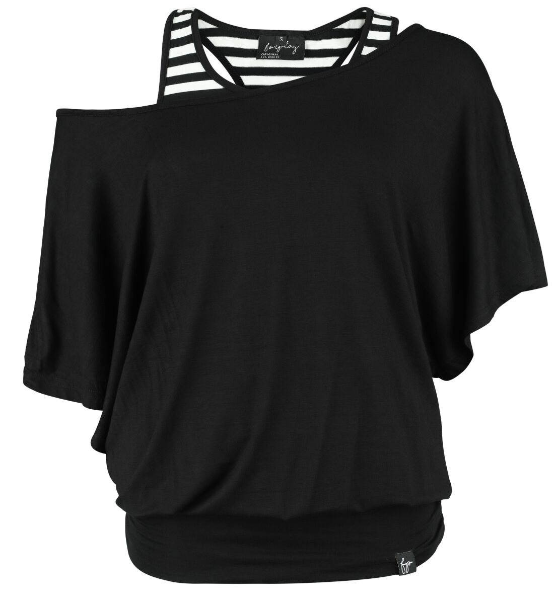 Forplay T-Shirt - Jean - S bis XXL - für Damen - Größe M - schwarz/weiß von Forplay