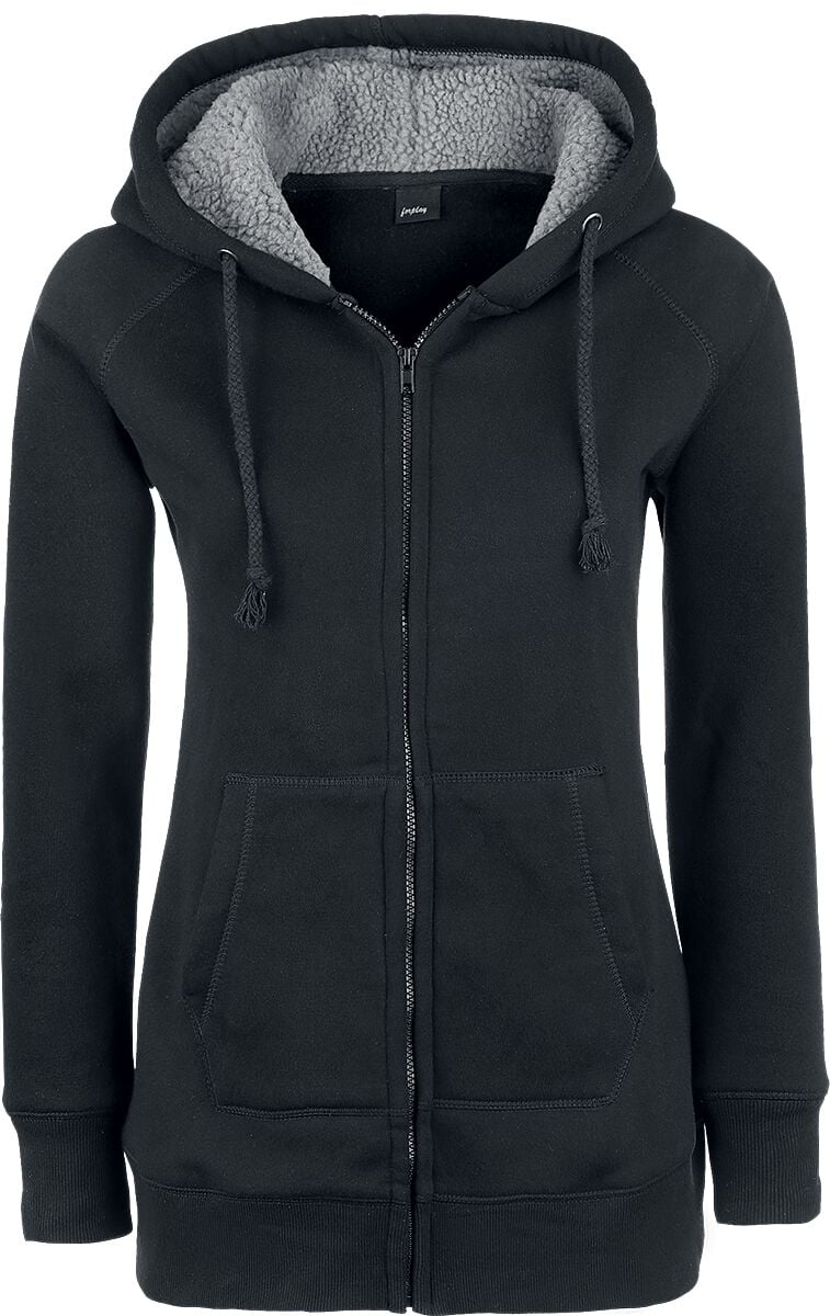 Forplay Teddy Hoodie Kapuzenjacke schwarz in L von Forplay