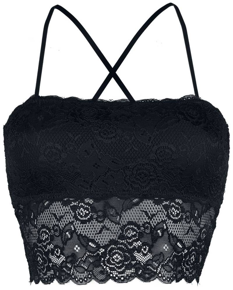 Forplay Top - Laced Top Bandeau - L bis XXL - für Damen - Größe L - schwarz von Forplay