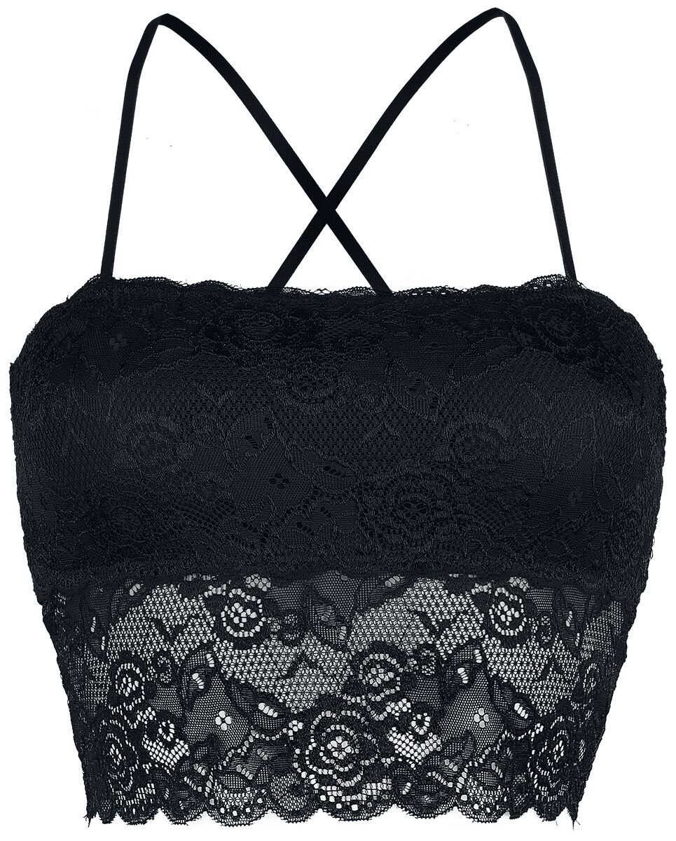 Forplay Top - Laced Top Bandeau - S bis XXL - für Damen - Größe M - schwarz von Forplay