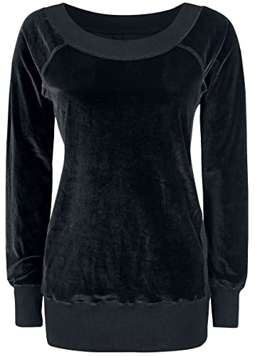 Forplay Velvet Sweater Frauen Sweatshirt schwarz L 95% Polyester, 5% Elasthan Basics von Forplay