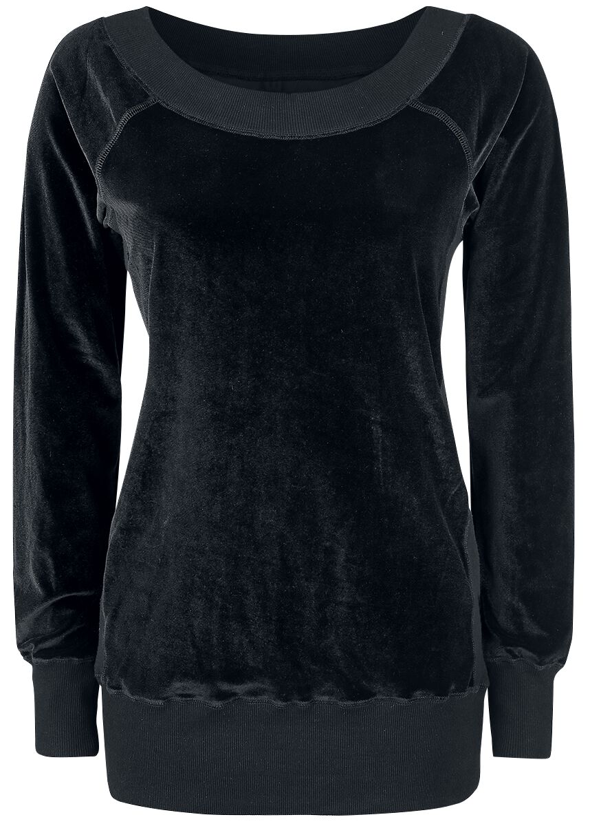 Forplay Velvet Sweater Sweatshirt schwarz in S von Forplay