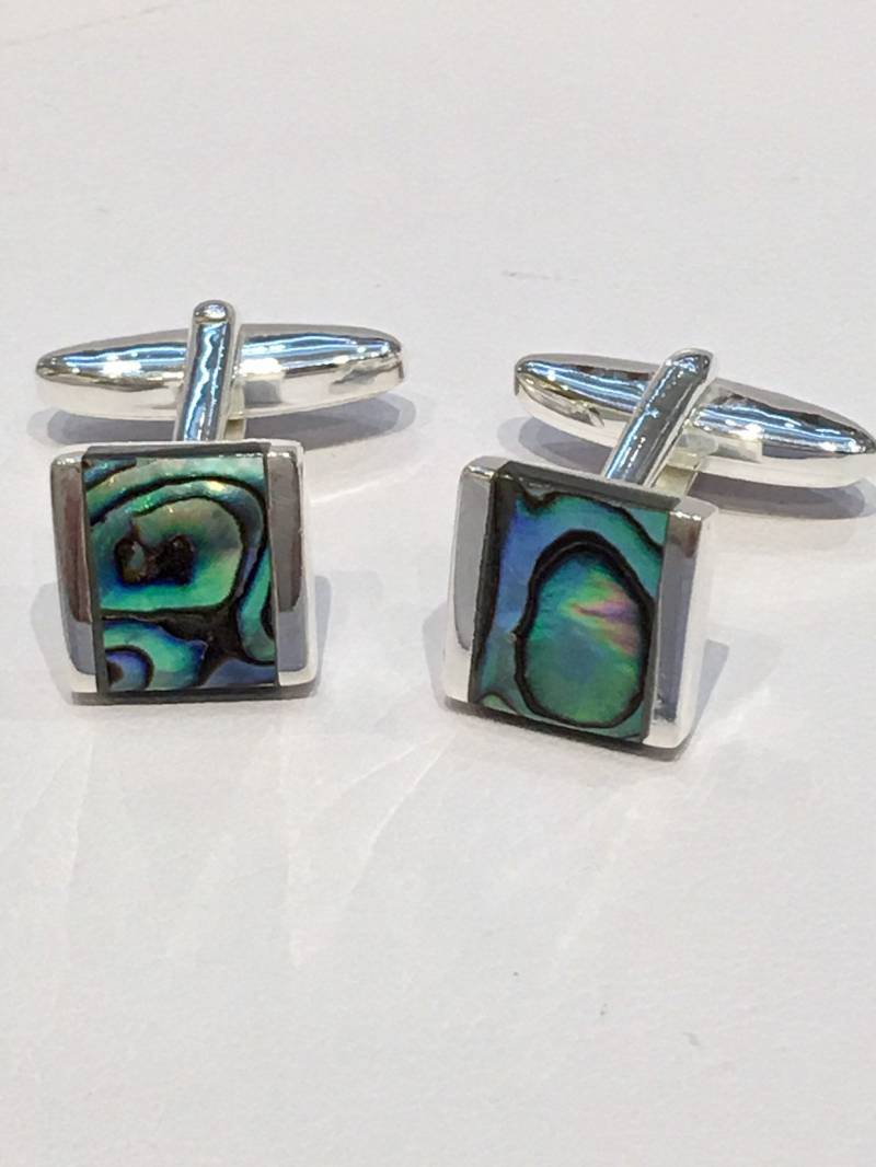 Pearly Schillernd Und Silber Manschettenknöpfe von Forprettygifts