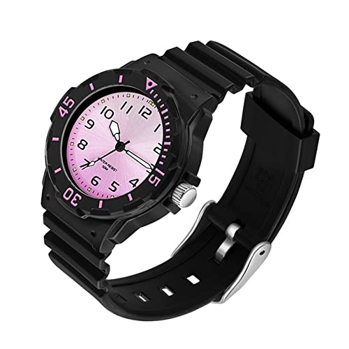 Damenuhr mit Silikonband Sport Wasserdicht Damen Uhren Einfache Digital Analog Armbanduhr Krankenschwester Casual Mode Quarzuhren für Frauen Mädchen, schwarz / rot von Forrader