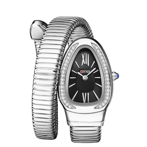 Forrader Damen-Armbanduhr – einzigartiges Design, Schlangenform, Armbanduhr, modische Damen-Quarz-Armbanduhr von Forrader