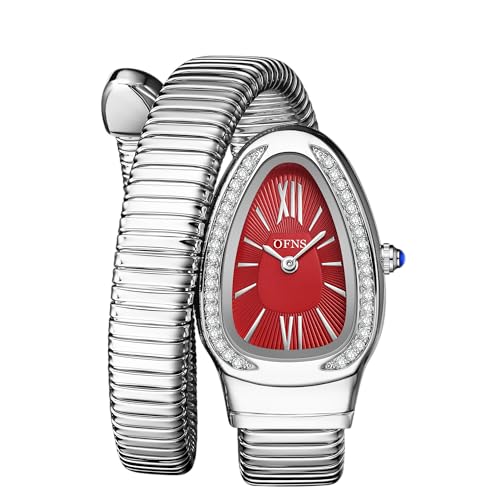 Forrader Damen-Armbanduhr – einzigartiges Design, Schlangenform, Armbanduhr, modische Damen-Quarz-Armbanduhr von Forrader
