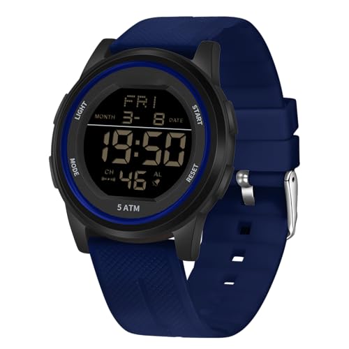 Forrader Herren Digital Sportuhr Wasserdicht Militär Uhren für Männer mit Stoppuhr LED Hintergrundbeleuchtung/Alarm/Countdown/Datum, dunkelblau, Klassisch Forrader Herren Digital Sportuhr Wasserdicht Militär Uhren für Männer mit Stoppuhr LED Hintergrundbeleuchtung/Alarm/Countdown/Datum, dunkelblau, Klassisch von Forrader