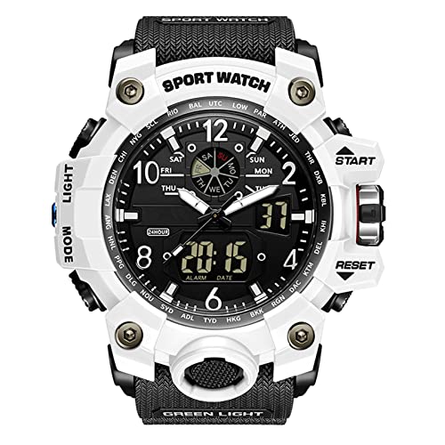 Forrader Herren Militär-Uhren Outdoor Sport Uhren für Herren Wasserdicht Taktische Armee Armbanduhr Multifunktion LED Alarm Stoppuhr Digital Analog Uhren, Schwarz Forrader Herren Militär-Uhren Outdoor Sport Uhren für Herren Wasserdicht Taktische Armee Armbanduhr Multifunktion LED Alarm Stoppuhr Digital Analog Uhren, Schwarz von Forrader