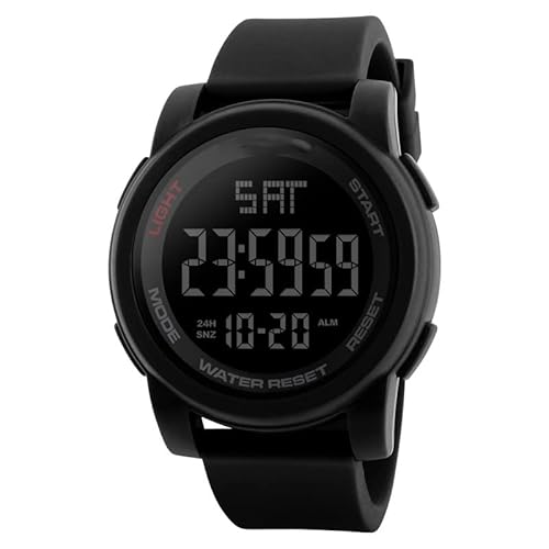 Forrader Herren Multifunktionale Digitale Sportuhr Dual Time Wasserdicht Outdoor Silikon Uhr Chronograph Alarm EL Licht 12/24 Stunden Uhr, Schwarz Forrader Herren Multifunktionale Digitale Sportuhr Dual Time Wasserdicht Outdoor Silikon Uhr Chronograph Alarm EL Licht 12/24 Stunden Uhr, Schwarz von Forrader