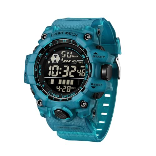 Herren Digitaluhr Sport Outdoor Wasserdicht Herren Armbanduhren mit LED Hintergrundbeleuchtung Alarm Stoppuhr Datum Militär Uhr für Männer, 6229 Blue von Forrader