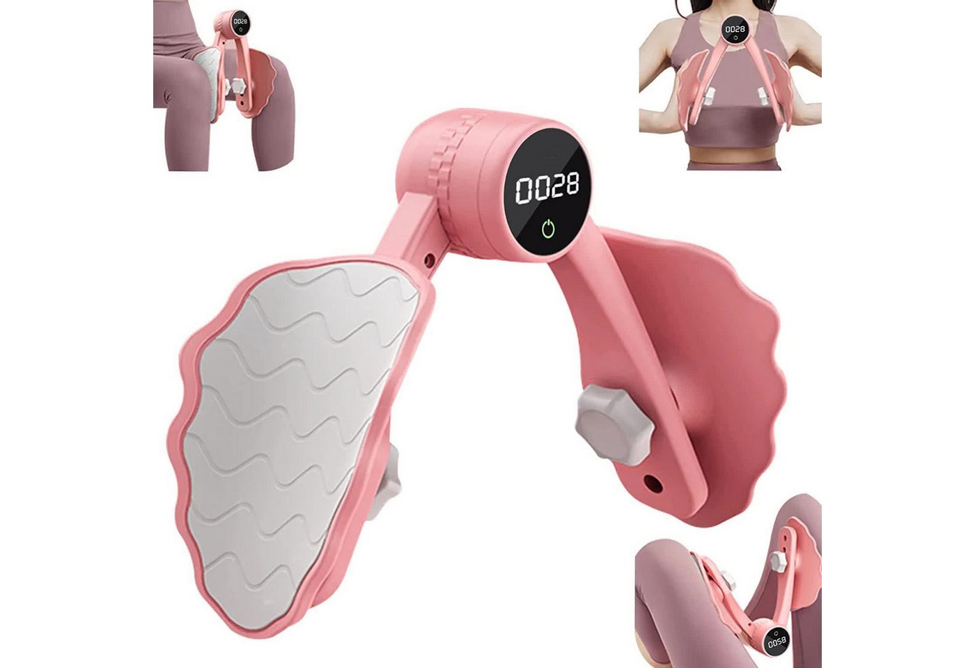 Forrlite Beckenbodentrainer Oberschenkeltrainer Beckenbodentrainer mit Zähler für Frauen, Stärkeeinstellung mit Drei Gängen und Intelligenter Datenchip, Po Trainer Beintrainer,Beine Trainingsgerät für Zuhause Damen Frau von Forrlite