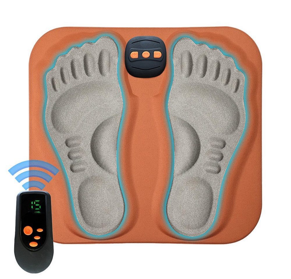 Forrlite Fußmassagegerät Elektrische 3D Fußmassageräte, 6 Modi, 15 Intensitätsstufen, mit Fernbedienung, Faltfunktion, für Durchblutung, Muskelschmerzlinderung, Venentrainer, Massage durch niederfrequente Impulse von Forrlite