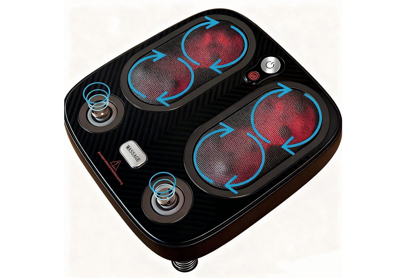 Forrlite Fußmassagegerät Shiatsu-Fußmassage mit Wärmefunktion, Elektrisches Massagegerät mit Wärmefunktion, Rollen und Luftkompression, Fußwärmer, Fußmassagegerät mit 360° Rundum-Kneten von Forrlite