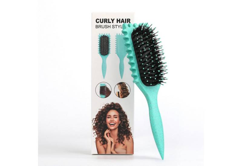 Forrlite Haarbürsten-Set Curl Hair Brush, Lockenbürste,Curl Define Styling Brush, Curl Define Stylingbürste,Wildschweinborsten Haarbürste,Haarbürste zum Entwirren für Frauen von Forrlite
