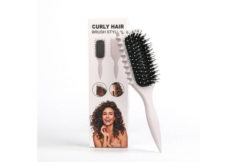 Forrlite Haarbürsten-Set Curl Hair Brush, Lockenbürste,Curl Define Styling Brush, Curl Define Stylingbürste,Wildschweinborsten Haarbürste,Haarbürste zum Entwirren für Frauen von Forrlite