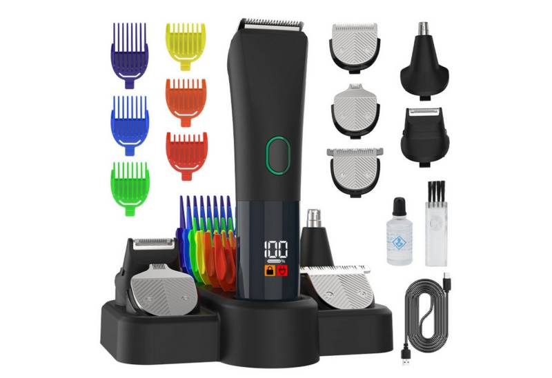 Forrlite Haarschneider Glatzen Rasierer Herren Elektrisch, Kopfrasierer mit Magnetischen 6, Scherköpfen, IPX6 Wasserdicht, Kopfrasierer für Glatze mit LED, Anzeige, Typ-C Aufladung von Forrlite