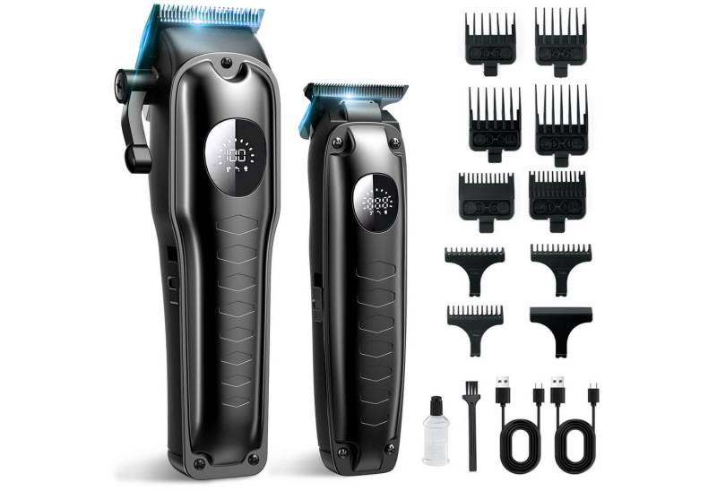 Forrlite Haarschneider Haarschneidemaschine Profi, Bartschneider, Haarschneider 2 in 1 Set, IPX7 Ganzkörper wasserdicht, Schnellladung & Lange Akkulaufzeit, mit 9 Kammaufsätzen, geräuscharm von Forrlite