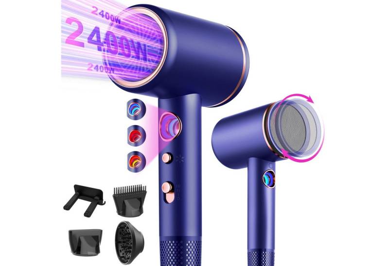Forrlite Haartrockner Haartrockner,Föhn Ionen mit Diffusor 2400W AC Motor, 2400 W, 3 Stylingdüsen Klappbar Faltbarer Professional Ionen Haartrockner Forrlite Haartrockner Haartrockner,Föhn Ionen mit Diffusor 2400W AC Motor, 2400 W, 3 Stylingdüsen Klappbar Faltbarer Professional Ionen Haartrockner von Forrlite